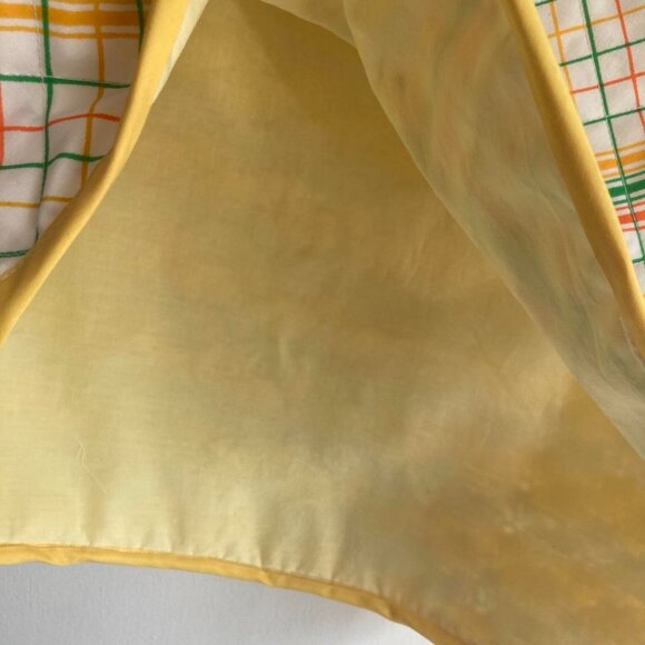 Women's White and Yellow Crop-top - Picture 6 of 6